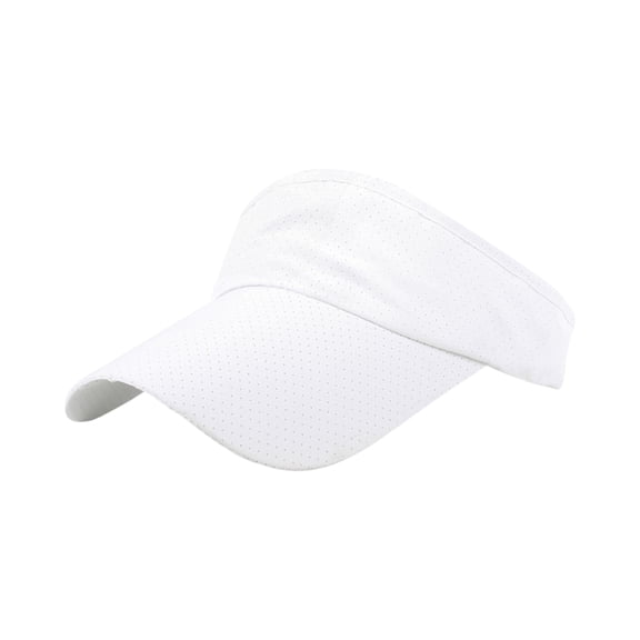 Unisex Running Visor Sport Sun Hat Quick Dry Breathable Solid Color Performance Outdoor Athletic Cap White