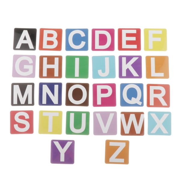 números magnéticos para / imanes del alfabeto, juguete educativo, regalo para vocaburio, construcción de oracione 26 mayúscus 4x4cm Sunnimix Etiquetas engomadas magnéticas de la letra