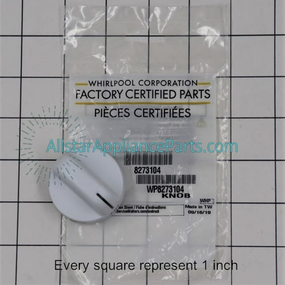 Whirlpool Range/Stove/Oven Control Knob WP8273104