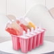 thumbnail image 4 of Moldes Para Paletas Bandeja de moldes de paletas de hielo de bricolaje para el hogar para hacer helados de silicona (rosa de 10 celdas) Likrtyny Libre de BPA, 4 of 8