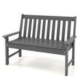 thumbnail image 1 of Gymax Garden Bench All-Weather HDPE 2-Person Outdoor Bench for Front Porch Backyard, 1 of 10