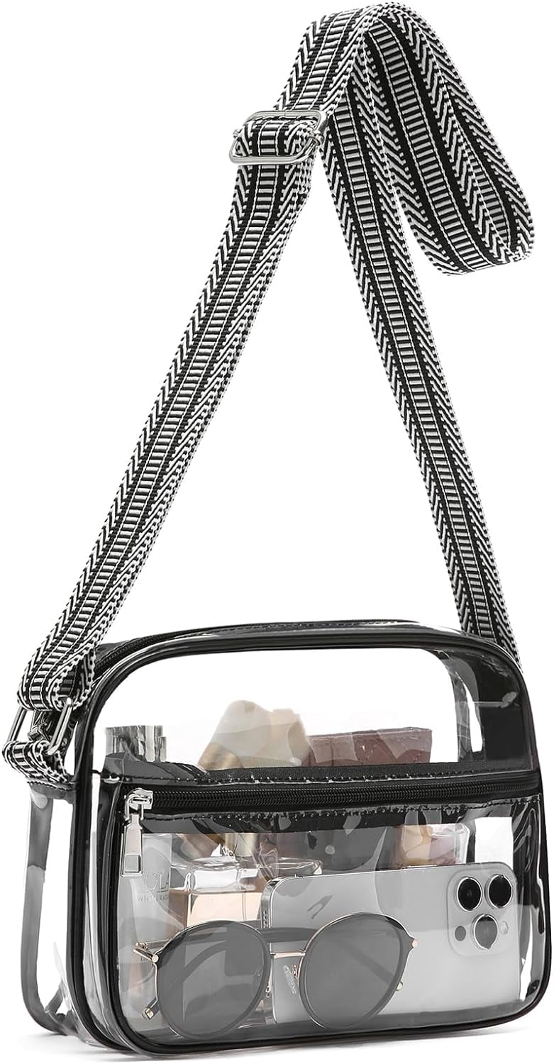 Clear Purses for Women Stadium Approved Clear Bags Small Crossbody Bags Trendy for Concerts Sports