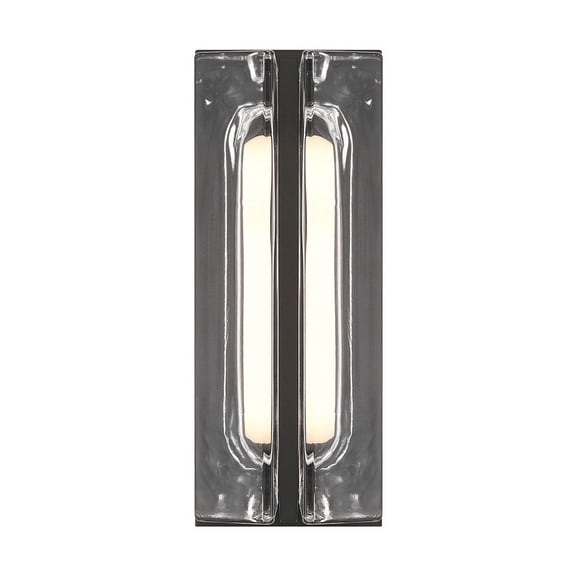 Eurofase 49022-025 Langferd 12 in. Matte Black Clear Glass Outdoor Wall Sconce