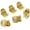 Gold, variant on Paris CP3085 French Hair Clip for Women, Set of 6 Extra Small White Girls Hair Claw Clip Jaw Fashion Durable Styling Hair Accessories for Women, Ladies Strong Hold Grip Clamp, Made in France