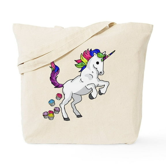 CafePress - Unicorn Cupcakes Tote Bag - Unisex Canvas Tote Bag, Beige, 1-Piece