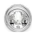 thumbnail image 3 of 14K White Gold Charm Pendant Lab Grown Diamond Si1 Si2, G H I, Round Halo, 3 of 3