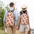 thumbnail image 4 of Rateoe Hand Drawn Strawberry Pattern Durable Canvas Backpack for Men & Women – Stylish & Lightweight – Adjustable Straps, Multiple Pockets – Fits 15-17 Inch LaptopsMedium, 4 of 5