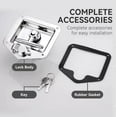 thumbnail image 2 of Tool Box Latch, Stainless Steel T-Handle Latches Tool Box Locks with Keys and Gasket Folding T-Handles Latch Heavy Duty Flush Mount Handle Latch for RV, Camper,Toolbox,Truck Trailer, 2 of 9