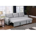 Sectional Sofa Couch, 4in1 Sleeper Sofa Bed with Reversible Storage