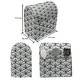 thumbnail image 5 of Geometric Lounger Chair Bag, Abstract Monochrome Cloud Motif Pattern Japanese Civilization Influences, High Capacity Storage with Handle Container, Lounger Size, Dark Blue Cream, by Ambesonne, 5 of 5