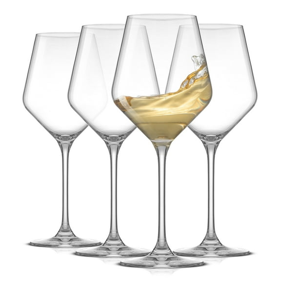 JoyJolt Layla White Wine Glasses, Set of 4