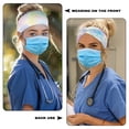 thumbnail image 3 of COEQINE Tie Dye Nurse Button Headband Headbands with Button for Mask Sweatband for Running,Workout,Basketball Sports Headbands for Teens Nurse Headbands Bulk, 3 of 7