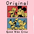 thumbnail image 2 of Girl's Mickey & Friends Good Vibe Crew Graphic Tee Light Pink Small, 2 of 4