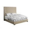 thumbnail image 2 of Upholstered Bed, California King Bed with High Headboard, Cream, 2 of 2