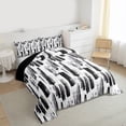 thumbnail image 3 of Homewish Abstract Stripes Lines 3 Pieces Queen Comforter Set for Female Men Adults,Abstract Geometric Ultra Soft Bedding Sets,Graffiti Splash Bedding Comforter Set Breathable,Lightweight Room Decor, 3 of 8