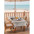 thumbnail image 2 of Outdoor Tablecloth with Umbrella Hole for Patio/Picnic/Party/Camping, USA Indepence Day Waterproof Table Cloth Rectangle Table Cover Washable, Retro Red Blue Texas Star Wreath Wood Beige (60"x 102"), 2 of 9