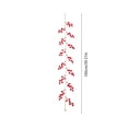 thumbnail image 3 of Artificial Christmas Berry Rattan Decorative Wrapping 1 Meter - Plastic Indoor Holiday Decor with Berry Clusters for Mantels, Windows and Doorways Red, 3 of 6