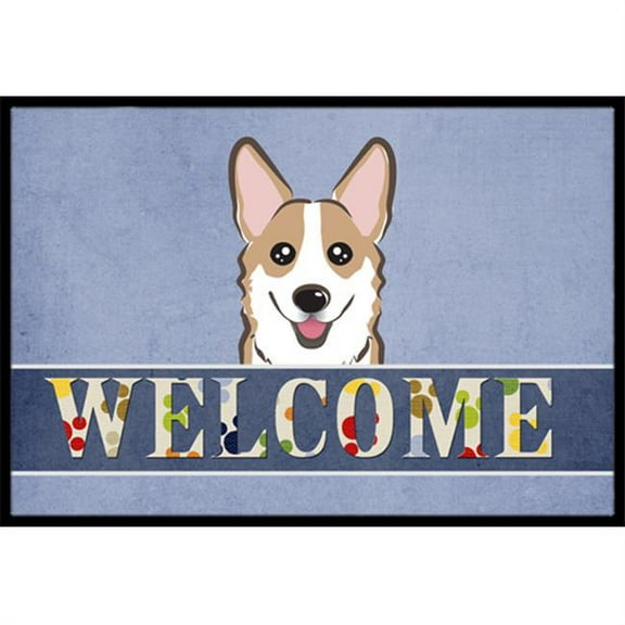 Carolines Treasures BB1439JMAT Sable Corgi Welcome Indoor & Outdoor Mat- 24 x 36 in.