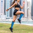thumbnail image 6 of Lsque Blue Christmas Pattern Sport Compression Socks for Men & Women 15-20 mmHg Knee High Nurse Pregnant Running Medical and Travel Athletic, 6 of 6