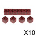 thumbnail image 1 of Paquete de 10 dados acrílicos Baoblaze color rojo 10 piezas, 1 of 8