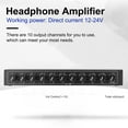 thumbnail image 4 of Yeacher 3.5mm Stereo Headphone Amplifier 10 Ways Output Multi-Channels Audio Distributor Independent Control Amplifier, 4 of 8