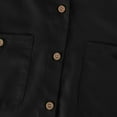 thumbnail image 6 of Inglocry Mens Short Sleeve Button Down Shirts Work Casual Button Up Relaxed Fit Summer Shirt with Two Pockets Black M, 6 of 8