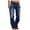 Dark Blue, variant on Bigersell Straight Jeans Women High Waisted Ripped Jeans with Destroyed Hole Straight Leg Jeans Full Length Denim Pants Trousers Button Closure Light BlueXXL