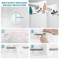 thumbnail image 3 of No Hook Shower Curtain with Built-in Rings - Floral Birds Washable Waterproof Fabric Bathroom Curtains for Hotel,Rentals, Stall 48 X 72 Inch , Teal Orange Yellow Black, 3 of 9