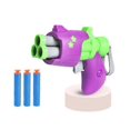 thumbnail image 1 of Pistola de juguete, mini juguete de disparo con 3 piezas de balas de espuma suave anticaída, juego de rompecabezas, juguetes de regalo para cumpleaños, morado al azar, 1 of 4