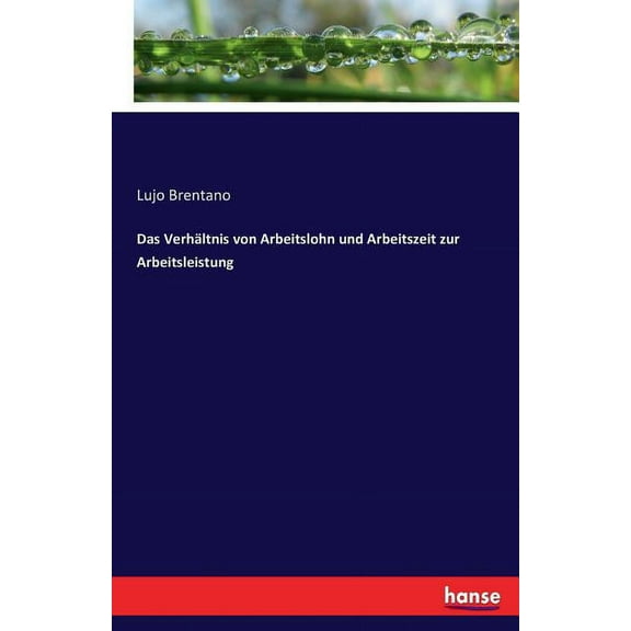 Das VerhÃ¤ltnis von Arbeitslohn und Arbeitszeit zur Arbeitsleistung, (Paperback)