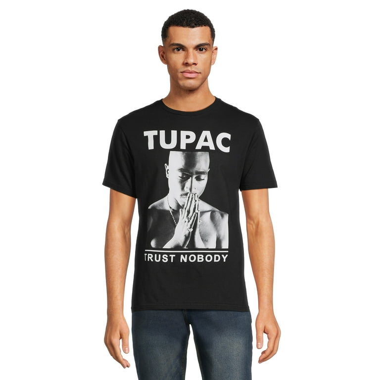 Tupac Men's and Big Men's Graphic T-Shirts with Short Tupac Men's and Big Men's Graphic T-Shirts with Short