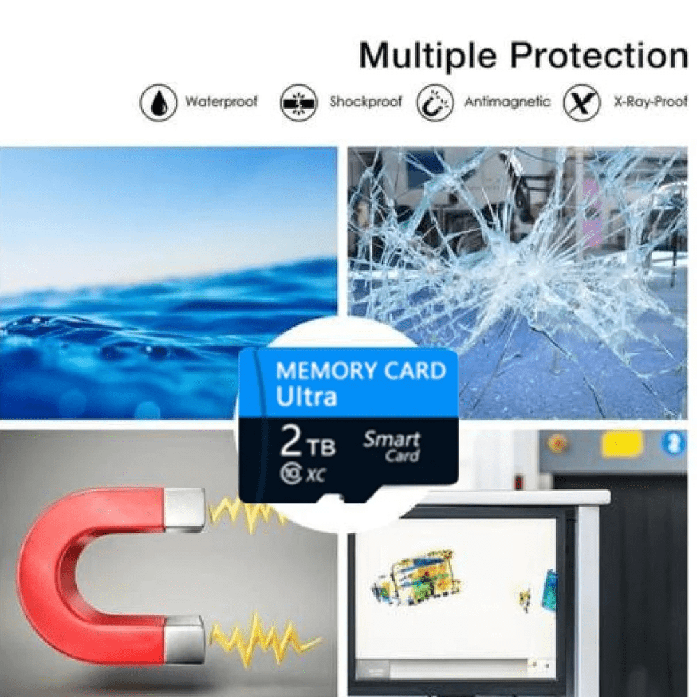 2000 Micro SD Card 2T Memory TF Card, UHS-I, C10, U3, V30, 4K, Large Capacity Full HD Memory Card Suitable For Smartphones, Cameras, Computers, Gaming And Other Android Devices 2-pack