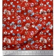 thumbnail image 1 of Soimoi Velvet Fabric Artistic Floral Print Fabric by Yard 58 Inch Wide, 1 of 3