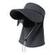 thumbnail image 3 of Sombrero para el sol con lente para hombres y mujeres, elegante, ajustable, de ala grande, para viajes y ciclismo. Gris oscuro, 3 of 9