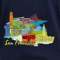 thumbnail image 3 of CafePress - San Francisco Travel Poster Long Sleeve T Shirt - Women's Long Sleeve Graphic Tee Casual Fit, 3 of 4
