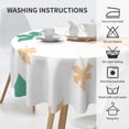 thumbnail image 6 of YFYANG 60 inch Round Table Cloth, Reusable Polyester Hand-Painted Leaf Pattern Table Cover for Indoor Outdoor Kitchen Restaurant Table Decoration Tablecloths, 6 of 8