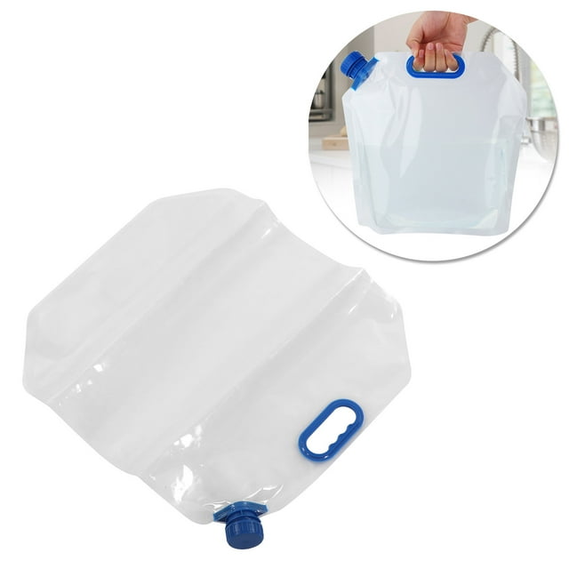 15L Collapsible Water Container Bag Transparent PVC Reusable Freezable Water Container for Emergency Outdoor Camping