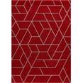 thumbnail image 2 of Well Woven Plaza Geometric Red Modern Lines Angles Tiles Shapes Area Rug 8x11 (7'10" x 9'10") Carpet, 2 of 6