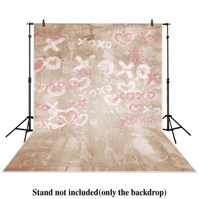 ABPHQTO Fondos de fotografía de 150x220cm, fondo de amor, corazón, pared rosa romántica, niños, princesa, foto, baby shower, recién nacido, estudio
