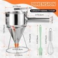 thumbnail image 2 of 40oz Stainless Steel Pancake Batter Dispenser with Stand and Tools, Great for Pancakes, Cupcake, Candle Wax Pourer, Durable, Leak-Free and Easy to Clean, 2 of 6