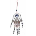 thumbnail image 1 of Turkish Blue Evil Eye Hamsa Hand Car Wall Hanging Decoration Ornament (Red), 1 of 4