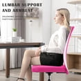 thumbnail image 3 of CL.HPAHKL Mesh Office Desk Chair Armless Computer Chair, Adjustable Rolling Task Work Swivel Chairs with Wheels, Ergonomic PC Chair for Small Spaces Home Bedroom Study, Pink, 3 of 7