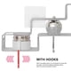 thumbnail image 4 of Estante Trapezoidal Para Colgar En La Pared Estante De Almacenamiento Estante Para El Hogar Organizador Almacenamiento Estante De Cocina Con Ganchos Y Pegatinas Que No Dejan Marcas Para Cocina Baño Cateissary HA019413-00, 4 of 7