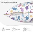 thumbnail image 3 of KLL Dinosaur Decorative Throw Pillow Covers Velvet Soft for Couch Sofa Bedroom Living Room Outdoor (No pillow core)- 16"x16", 3 of 5