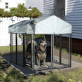 thumbnail image 3 of BOSSIN 6x4x4 FT Heavy Duty Large Dog Kennel Playpen Outdoor with Secure Lock, 3 of 7