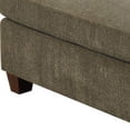 thumbnail image 2 of Benzara Upholstered Transitional Fabric & Solid Wood Ottoman in Taupe Brown, 2 of 6