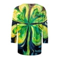 thumbnail image 5 of successthop St Patricks Day Blouses for Women Dressy Casual Sexy Green Shamrock Glitter Paddy's Day Tees Crew Neck Holiday Shirts 3/4 Sleeve Gifts Tops Pullovers Vintage Trendy Clothes, 5 of 5