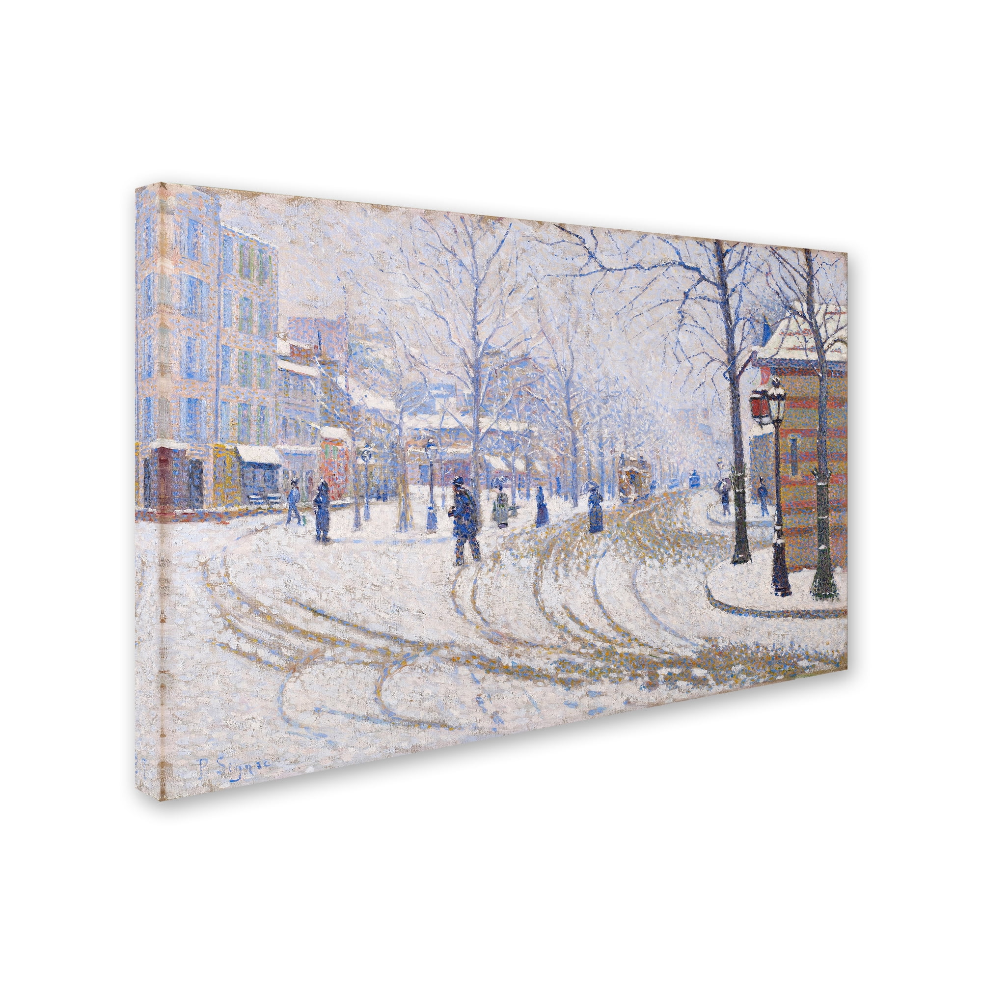 Trademark Fine Art 'Snow Boulevard De Clichy Paris' Canvas Art by Paul Signac