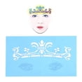 thumbnail image 3 of Tebru 7pcs/set Reusable Face Paint Stencil Body Painting Template Facial Makeup  Design Tools, Reusable Face Paint Stencil, Flower Butterfly Stencil, 3 of 7