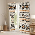 thumbnail image 3 of Bohemian Aztec Blackout Curtains Boho Hippie Curtains, Western Tribal Pattern Curtains & Drapes Native Indian American Living Room Curtains, Abstract Geometric Window Curtains Beige Black Orange, 3 of 6